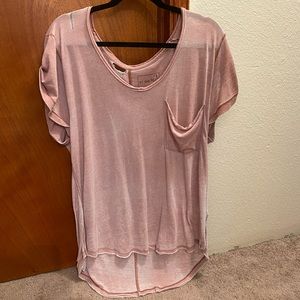 Free People destroyed pocket tee